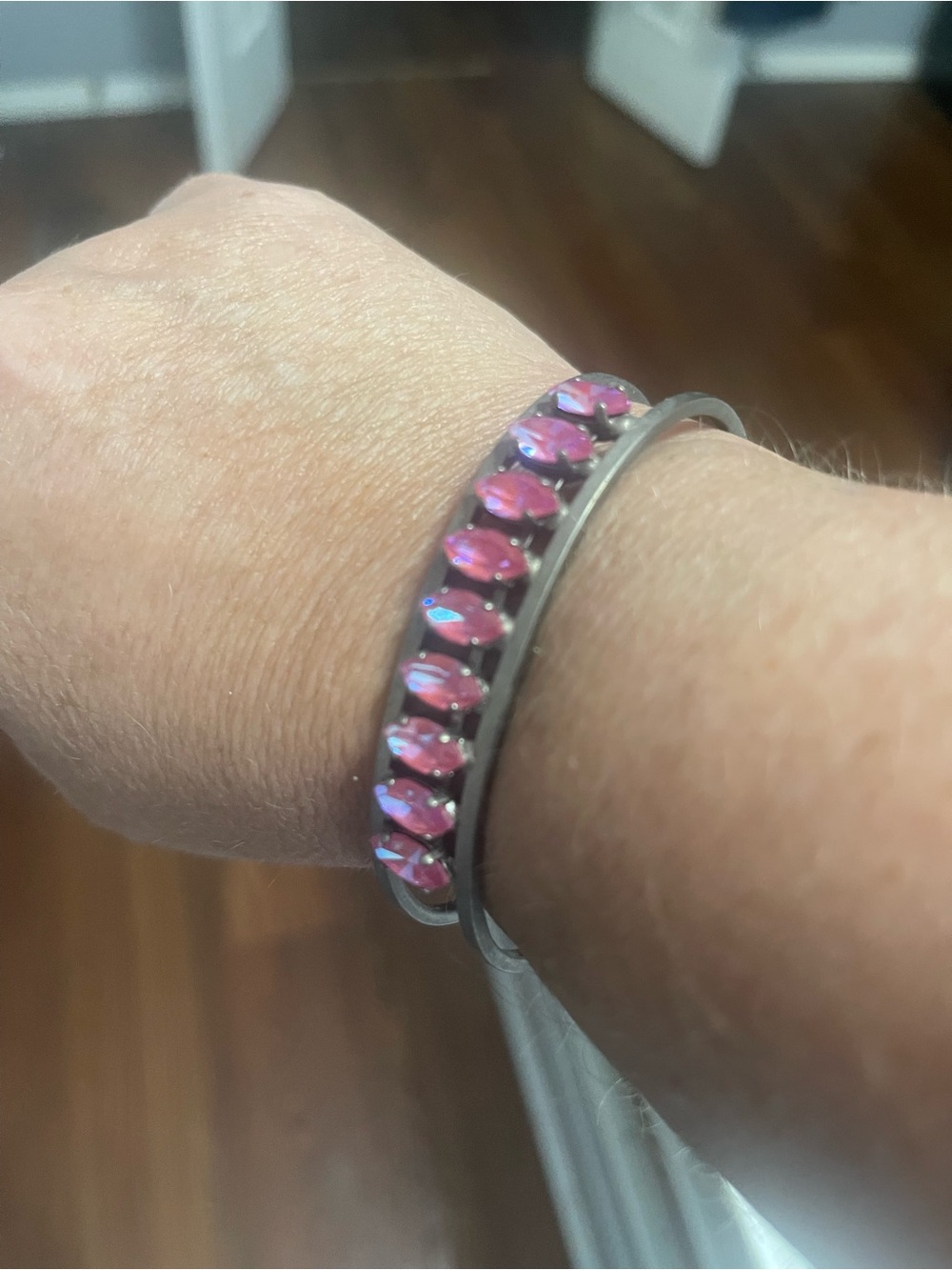 Sorrelli Pink Crystal bangle Bracelet